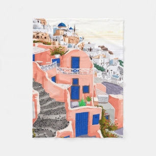 Santorini Greece Architecture Fleecefilt