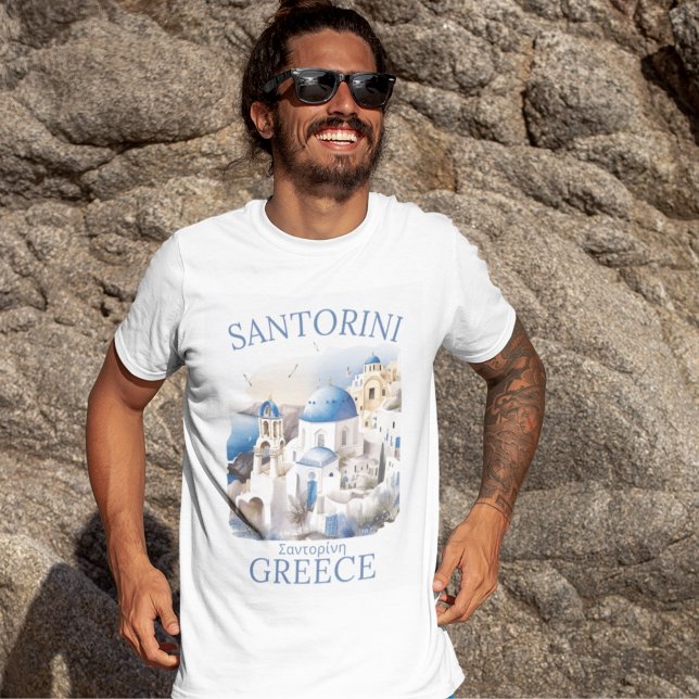 Santorini Greece Beautiful Landscape T Shirt (Skapare uppladdad)
