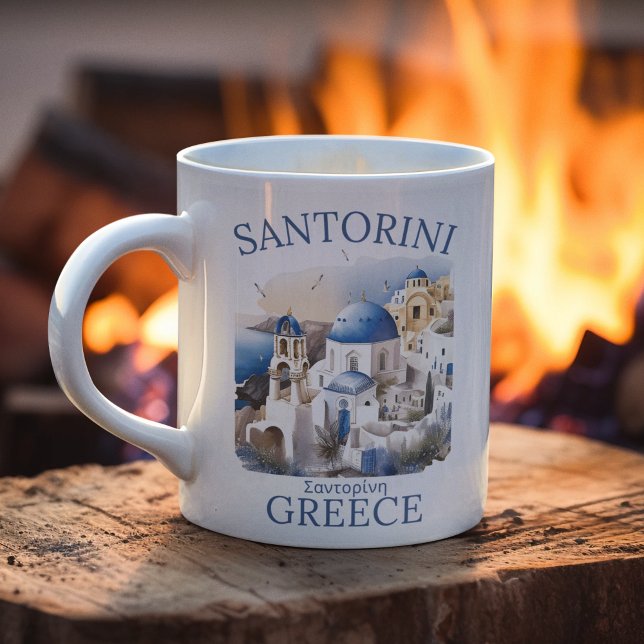 Santorini Greece Beautiful Paradise Kaffemugg (Skapare uppladdad)