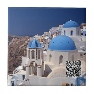 Santorini Greece Ceramic Tile Kakelplatta