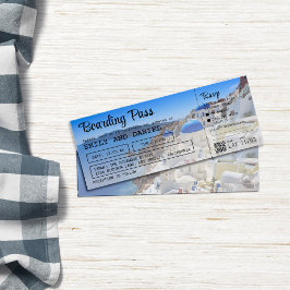 Santorini Greece Destinationskort Bröllop Inbjudningar