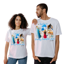 Santorini Greece Family Vacation Summer Helgdag T Shirt