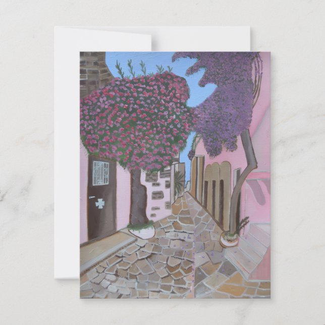 Santorini, Greece invitation card  Inbjudningar (Framsida)