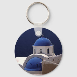 Santorini Greece Island Nyckelring