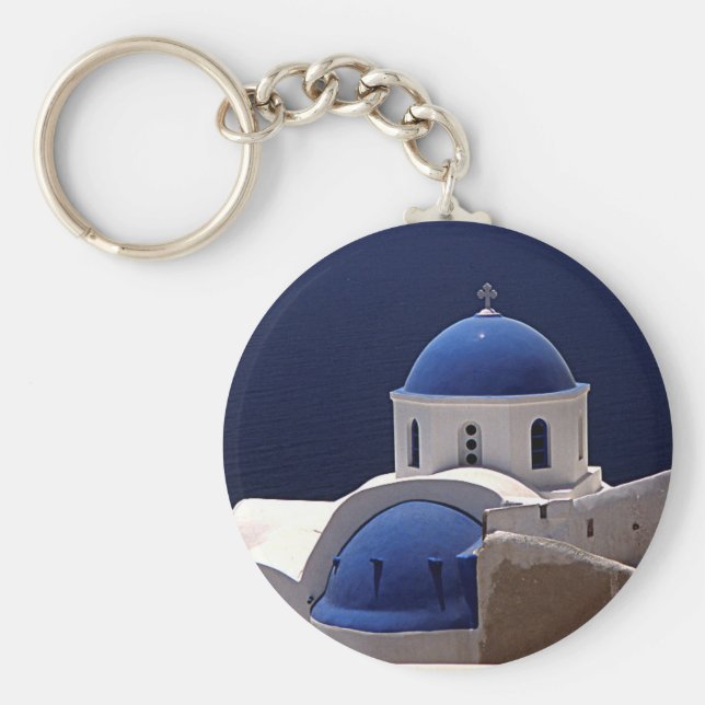 Santorini Greece Island Nyckelring (Framsidan)