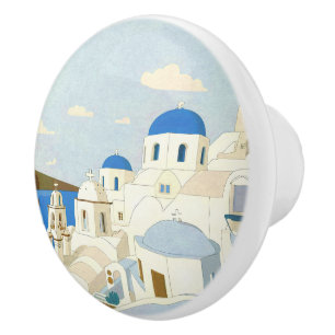 Santorini Greece Island Vintage resor Souvenir Knopp