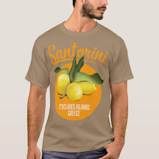 Santorini Greece-logotyp T Shirt