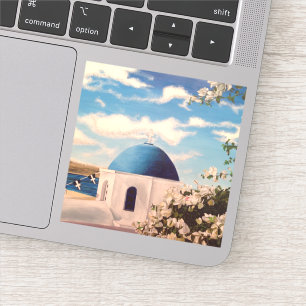Santorini Greece Ocean Travel Vinyl Sticker Klistermärken