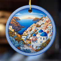 Santorini Greece ön Painting | Resekonst