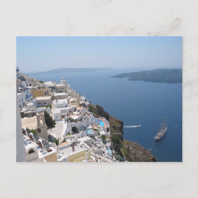 Santorini Greece Postcard Vykort (Framsida)