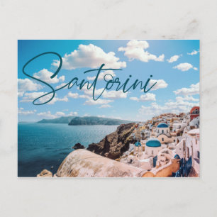 Santorini Greece Postcard Vykort