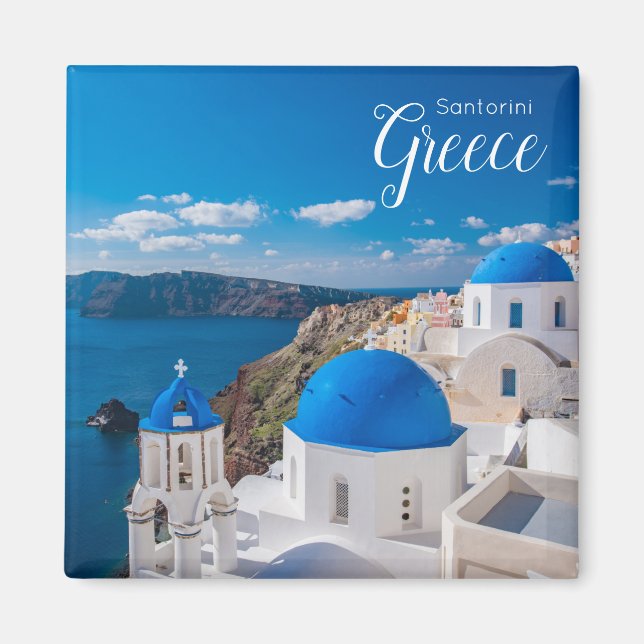 Santorini Greece Scenia Magnet Souvenir Gift (Framsidan)