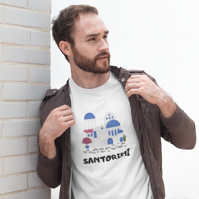 Santorini Greece Vintage T Shirt (santorini greece travel t shirt)