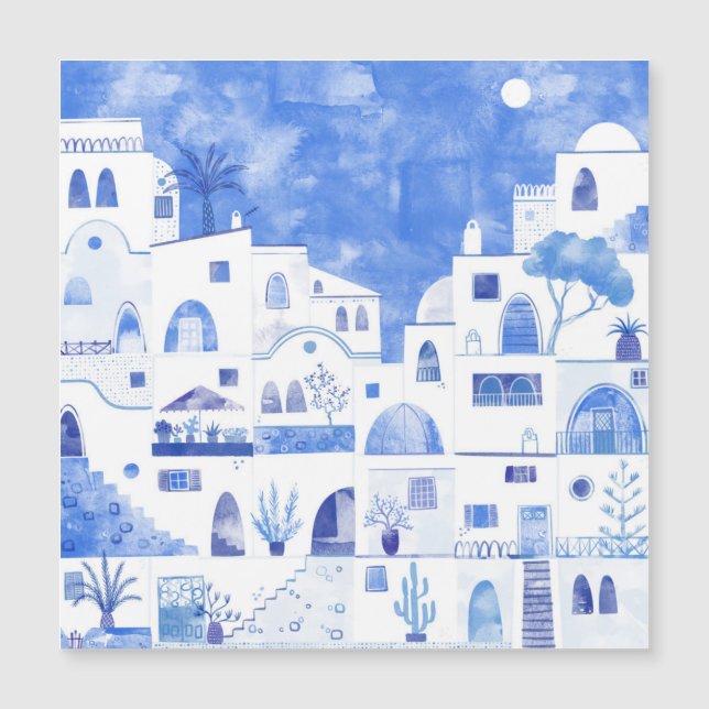 Santorini Greece Watercolor (Framsida)