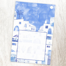 Santorini Greece Watercolor Post-it Block
