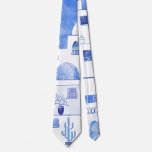Santorini Greece Watercolor Slips<br><div class="desc">En vätefärgad stadsmålning av den vackra grekiska ön Santorini. Originalkonst av Nic Squirrell.</div>