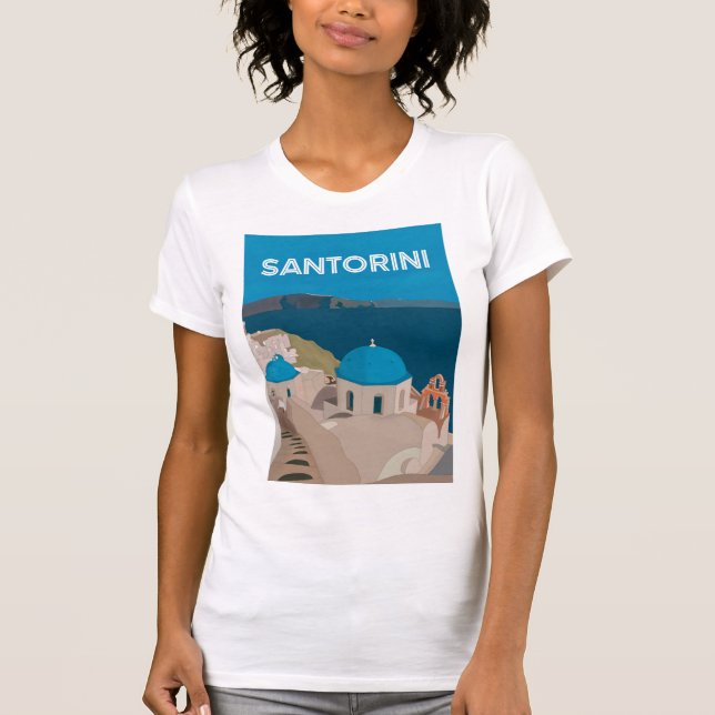 Santorini Greek Islands T Shirt (Framsida)