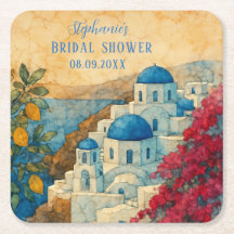 Santorini Grek Citrus Medelhavet Bröllopsdusch