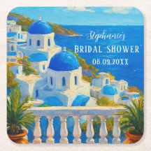 Santorini Grek Citrus Medelhavet Bröllopsdusch