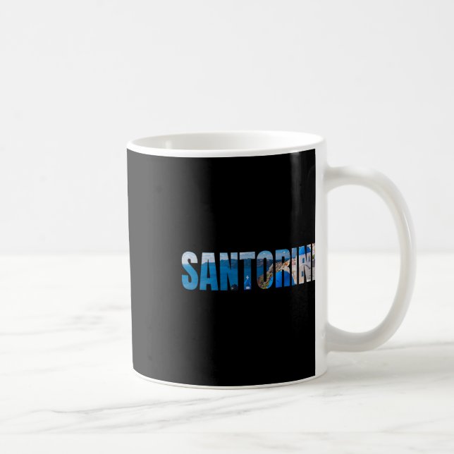 Santorini grekisk ö Egeiska havet Grekland Semeste Kaffemugg (Höger)