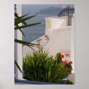 Santorini Grekiska öarna Poster