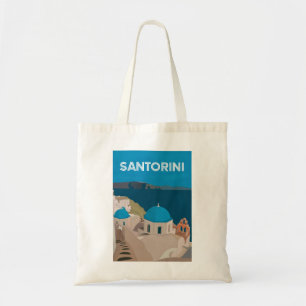 Santorini Grekiska öarna Tygkasse