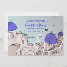 Santorini Grekiska post bröllopsmottagningen Party Inbjudningar