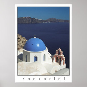 Santorini Grekland affisch (filma fotografi),