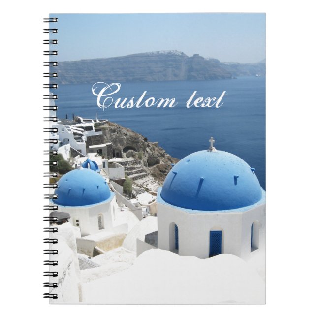 Santorini Grekland Anteckningsbok (Framsidan)