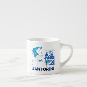 Santorini Grekland.b Espressomugg