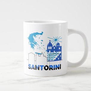 Santorini Grekland.b Jumbo Mugg