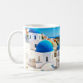 Santorini, Grekland Blue Domes Kaffemugg