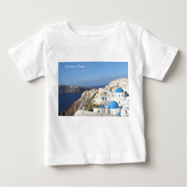 Santorini, Grekland, byn-Oia, fotografi, blå T Shirt