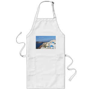 Santorini, Grekland, byn Oia, fotografi Långt Förkläde