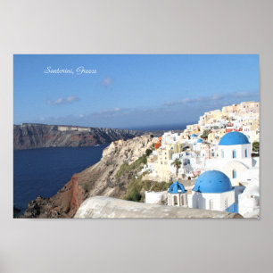 Santorini, Grekland, byn Oia, fotografi Poster