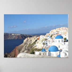 Santorini, Grekland, byn Oia, fotografi Poster