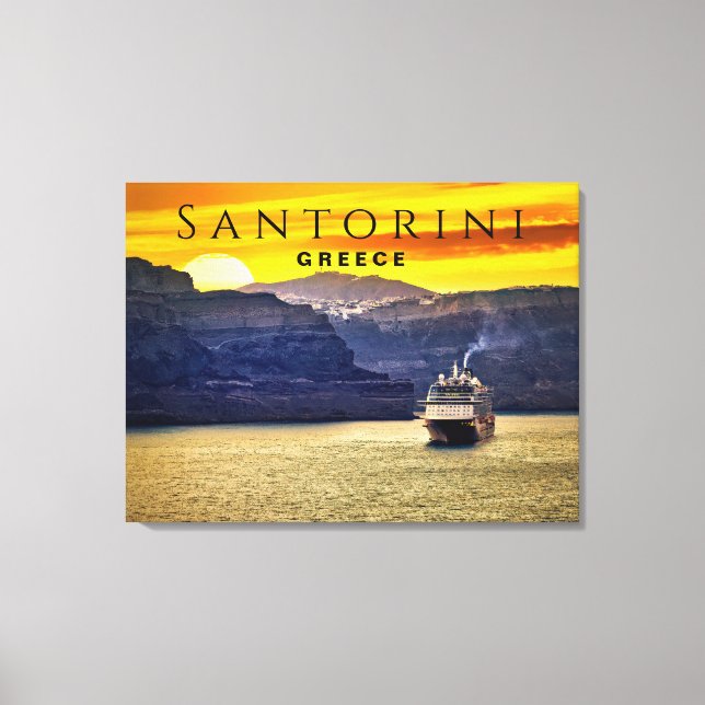 Santorini, Grekland Canvastryck (Framsida)