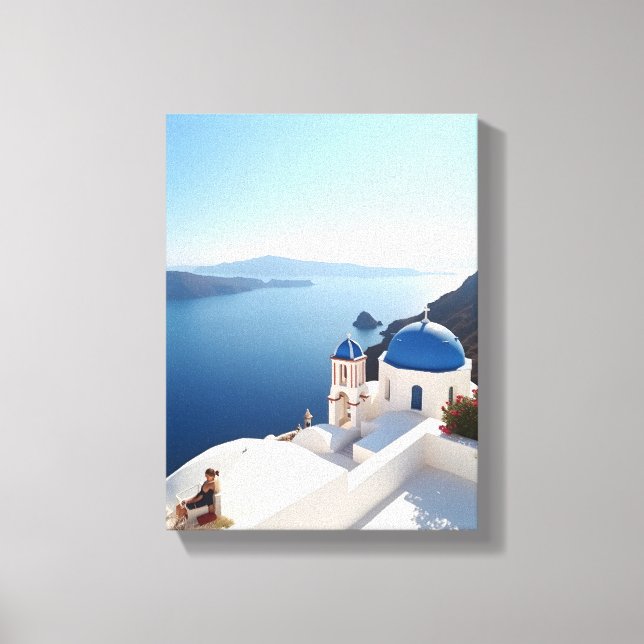 Santorini Grekland Canvastryck (Framsida)