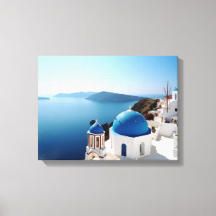 Santorini Grekland Canvastryck