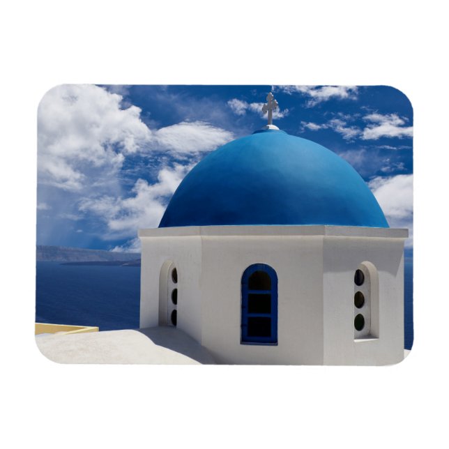 Santorini, Grekland Flexibelt Fotomagnet Magnet (Horisontell)