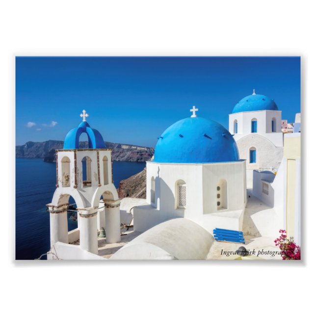 Santorini, Grekland Fototryck (Framsidan)