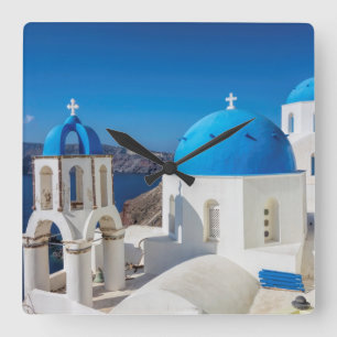Santorini, Grekland Fyrkantig Klocka