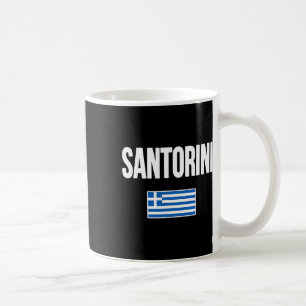 Santorini Grekland Grekisk Flagga Souvenir Semeste Kaffemugg