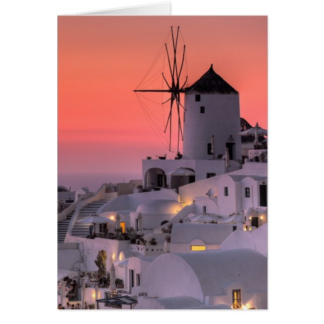 Santorini, Grekland Hälsningskort (Framsidan)