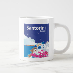 Santorini Grekland Jumbo Mugg