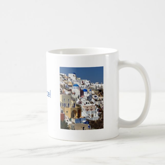 Santorini Grekland Kaffemugg (Höger)