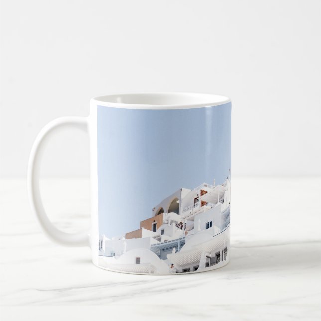 Santorini, Grekland Kaffemugg (Vänster)