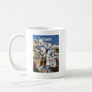 Santorini Grekland Kaffemugg