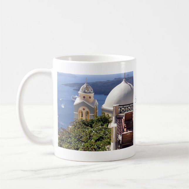 Santorini Grekland Kaffemugg (Vänster)