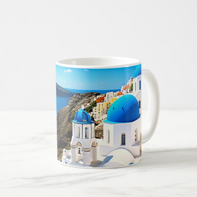 Santorini Grekland Kaffemugg (Framsida höger)